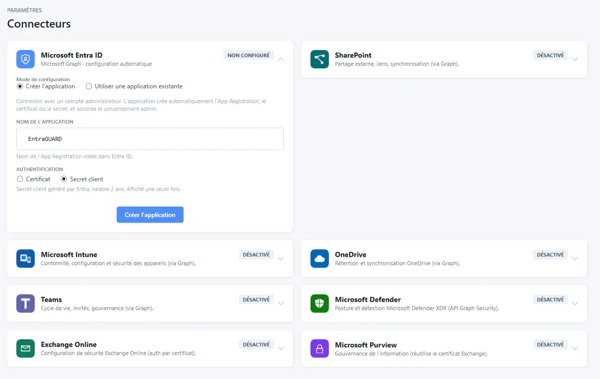 Entra ID and Microsoft 365 connectors, tested — EntraGUARD